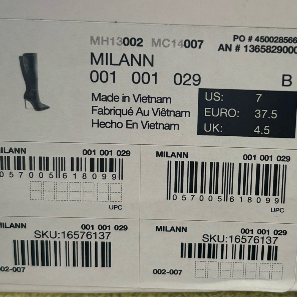 ALDO Women Size 7 Milann Pointed-Toe Tall 4” Stiletto Heel Black Leather Boots - Picture 10 of 12